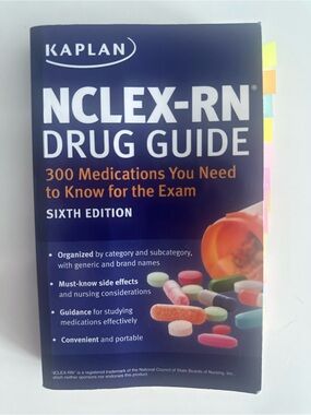 Kaplan NCLEX-RN Drug Guide 300 Medications 6th Edition Nursing Exam Prep Book